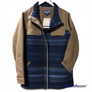 NWT Womens Out Yonder Cotton and Wool Coat in Owl Brown w Blue (multiple sizes)